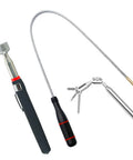 Three Pack Flexible Magnetic Telescoping Pickup Tools With 360 Degree Swivel 7 To 30 Inch Reach Strong Magnetic Head Lift Up To 10 Lbs