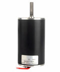 Solid 63mm DC Gear Motor With 24 Volt Ball Bearing Speed Regulated For Robots, Smart Automation Jobs, And Heavy Duty Projects Using 8mm Shaft, showing a black cylindrical motor with an 8mm shaft.