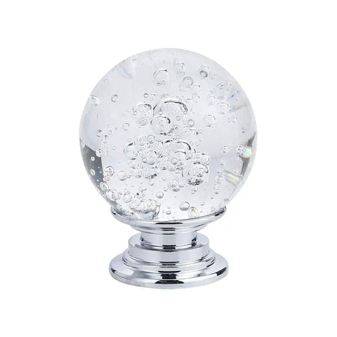 Kick Up Your Kitchen Vibe With Premium Transparent K9 Crystal Cabinet Knobs Set Of 10 Round Glass Bubbles For Drawers And Dressers Sleek Smooth Design With Sturdy Zinc Alloy Hardware