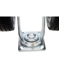 8 Inch Dual Wheel Swivel Caster With PU Pneumatic Wheels And Zinc Plated Top Plate 660 Lb Capacity Built To Haul Heavy Duty Industrial Caster