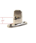 Turn Button Fastener Set With Double Height Two-Hole Studs, 10 Piece Durable Brass Nickel Plated Hardware for leather projects