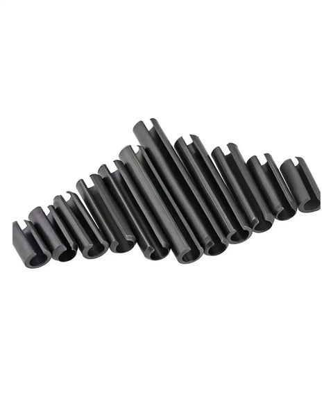 Stainless Steel Spring Roll Pins Pack Of 95 Dowel Tension Pins M1.5 To M6 8 To 20 Mm Black Zinc Carbon Steel Heavy Duty Fasteners