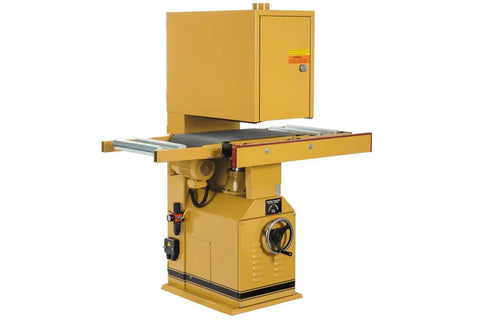 Heavy Duty 16 Inch Open End Belt Sander 5 Hp 230V Single Phase Beast Features Pneumatic Oscillation and dual feed controls.