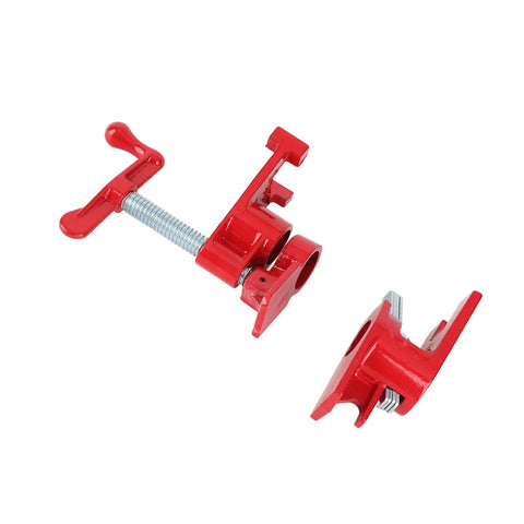 Three Quarters Inch Hand Crank Vertical Pipe Clamp Fixture For Woodworking, Cast Iron Spring Clip, Quick And Handy Woodworking Tool For Carpenters, Cabinet Makers, Furniture Assembly And More