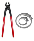 Heavy Duty Ear Clamp Pliers Kit With 12 Piece CV Boot Clamp Set For Auto ATV UTV Single Ear Clamps Band Style Pincer Crimp Hand Tool