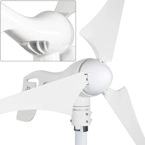 Wind Turbine Generator 12V 400W With 30A Hybrid Charge Controller For Solar And Wind Power, Add Up To 500W Solar Panel