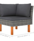 9 Piece Outdoor Garden Lounge Set With Weather Resistant PE Rattan And Steel Frame Zippered Cushions corner chair
