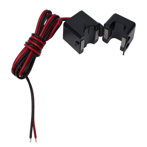 Rock Solid Split Core Current Transformer Clamp Sensor For Ev Chargers And Grid Panels 50 To 200 Amps, featuring black clamp and leads.