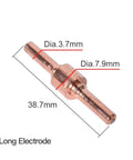 Get Your Plasma Cutter Running Like New With These 60 Pc consumables Kit For PT-31 And LG40 Torches Long copper electrode 38.7mm for precision cutting.