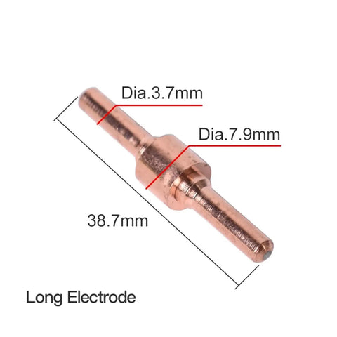 Get Your Plasma Cutter Running Like New With These 60 Pc consumables Kit For PT-31 And LG40 Torches Long copper electrode 38.7mm for precision cutting.