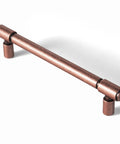 Six Pack 5.04 Inch Center To Center Antique Copper Drawer Pulls Red Bronze Bar Handles durable zinc alloy construction