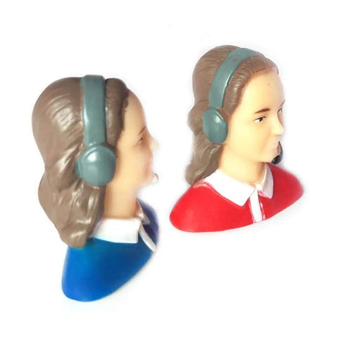 1 To 9 Scale Female RC Pilot Figure Kit Vinyl Miniature For Airplane Models Realistic Painted Detail Color Options Red Or Blue