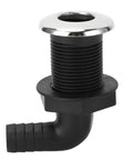 Black Nylon Through Hull Connector Marine Grade Fittings For Boats And RVs Versatile Drain Plug Hose 20mm 90 Degree Angled Fitting
