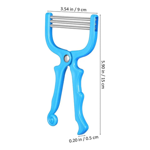 Blue Facial Hair Epilator Spring Tool 3-Pack Painless No Fuss Root Remover For Upper Lip Chin Cheeks Forehead Peach Fuzz Removal
