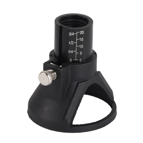 Heavy Duty Drill Locator Positioner Kit Featuring Premium Steel Burrs And Bits for precise depth adjustment in woodworking.
