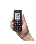 Disto X3 Laser Rangefinder With Bluetooth And 500 Ft Range, Tilt Sensor, Smart Horizontal, Add Subtract, Volume Control, IP65 Rugged Protection, Rotating Display, End Piece, Hand Loop, And Pouch For Indoor Or Outdoor Use, handheld laser rangefinder with display