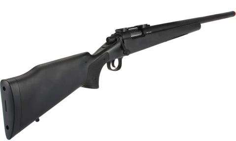M700 Bolt Action Airsoft Rifle With Cycling Action In Black Finish JG Made Replica for sniper and field roles, black view