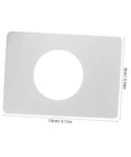 Rectangular panel with circular cutout, part of Stainless Steel Door Reinforcement Plate Set 6 Pieces No Drilling Deadbolt Cover And Repair Panel