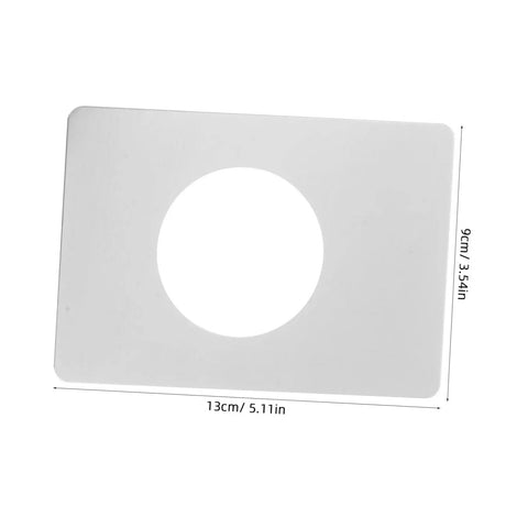 Rectangular panel with circular cutout, part of Stainless Steel Door Reinforcement Plate Set 6 Pieces No Drilling Deadbolt Cover And Repair Panel