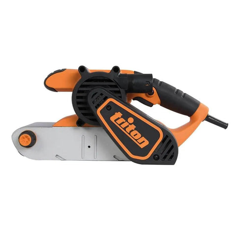 Orange Palm Sander With Flush Edge Sanding, Rubber Overmold Grip For Maximum Control, Belt Tracking Adjustment To Center The Belt, Compact Lightweight Design That Fits In Your Hand, Dust Extraction For A Cleaner, Safer Workspace