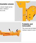 Heavy Duty Electric Hoist Rolling Crane For Home Garage And Auto Shop Engine Hanger 500Kg adjustable retractable column and foldable design.