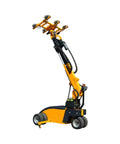 Heavy Duty Glass Vacuum Lifter With Rock Solid Suction Cups For Smooth Mobile Window Installation And Tough Jobsite Hauling Dolly That Moves Like A Dream On Site, yellow mobile glass hoist with suction cups.