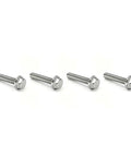 Heavy Duty M6 X 25mm Stainless Steel Ignition Coil Mounting Bolts 4 Piece Kit displayed in a row, showcasing durable engine screws.