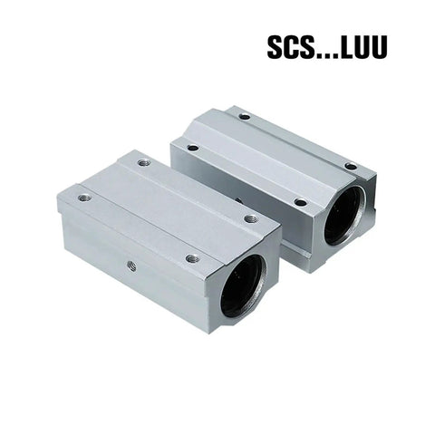 Badass Grip Heavy Duty Linear Motion Ball Bearings Aluminum Slide Bushing Blocks For CNC Rigs And 3D Printers close-up view of two slide bushings