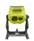 Front view of 18V Dual Power LED Work Light with 20 Watt LED and over 1800 lumens, tool only, on tripod mount, battery not included.