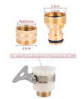 5 Pack Hose Barb Connector Brass Water Pipe Fittings For Garden Hose And Faucet Adapters Universal 15Mm To 23Mm Thread Converter