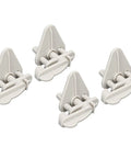 Set of four Top Shelf Pontoon Gate Latch For Square Boat Frames fits one to one point two five inches, durable ABS material.