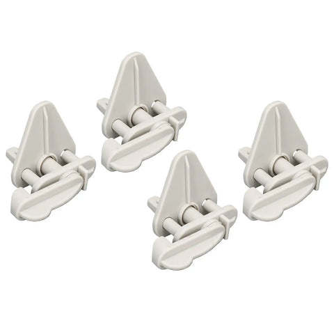 Set of four Top Shelf Pontoon Gate Latch For Square Boat Frames fits one to one point two five inches, durable ABS material.
