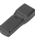 Back view of the Wireless 1D Barcode Scanner with 2.4GHz Tech and 330 Ft Range, showcasing sleek black design and battery compartment.