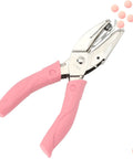 1/4 Inch Circle Hole Punch Handheld Paper Punch With Grip Handle for Easy Crafts, pink ergonomic grip, punches paper circles