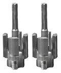 Badass Integrated Thread Cutting Tool For Half Inch And Three Quarter Inch Pipes with dual die blocks for internal and external threading.