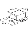 Diagram of Shower Door Catch With Nylon Tip And Stainless Steel Housing Adjustable Hinged Door Latch 2 Pack dimensions shown
