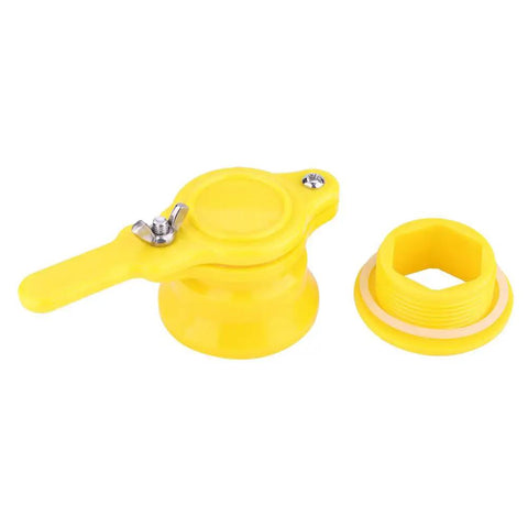 Leak Proof Honey Gate Valve Kit With Precise Flow Control for easy bottling in yellow, high density nylon beekeeping tap.