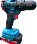 Heavy Duty Cordless Drill Driver With Ten Speed Torque Settings And Included Battery for easy use in home repairs and DIY projects.