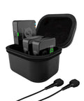 Wireless Pro Compact Wireless Microphone System With Timecode And 32 Bit Float Onboard Recording, open case, two Lavalier Mics