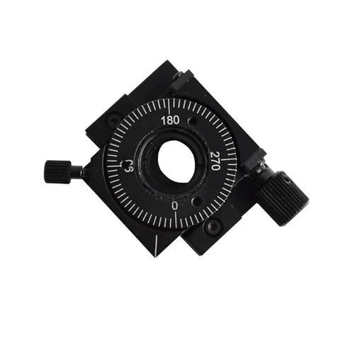 Manual Rotary Stage For Optical Mounts, Micro Precision Rotation, 360 Degree Platform with Worm Gear Drive, Model BHMR0329