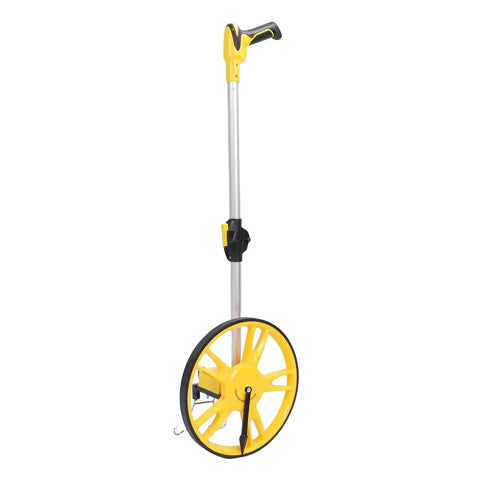 Fauitay Mechanical Measuring Wheel with Folding Handle, 9999.9m Distance, yellow wheel, aluminum handle design.