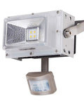 JUDYSSY Home Led Floodlight with infrared sensor, aluminum construction, waterproof design, positioned for outdoor use.