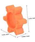 Orange rubber spider insert for Flexible Jaw Coupling Insert With Rubber Spider For Vibration Dampening In CNC Machines, Shock Absorbing Pad Kit.
