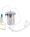 Manual Milking Machine With Strong Suction And 2000ml Stainless Steel Bottle, Portable milking kit with tubes and handle