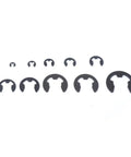 160 Piece E Clip Retaining Ring Snap Ring Kit With 2mm To 12mm Sizes arranged on white background