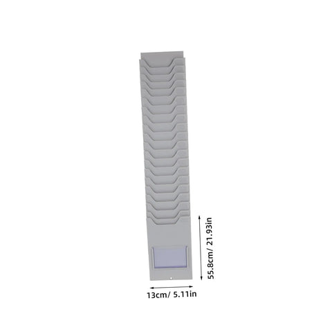 Sleek Shelf Document Holder And Label Organizer Rack For Warehouse Supplies And Badges Beefy Lightweight Keeper with slots.