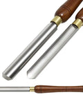 Top Shelf Wood Turning Roughing Gouge Kit Dead Nuts Sharp Carbide Tipped Lathe Chisel, HSS blade, walnut grip, for efficient stock removal.