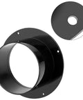 4 Inch Duct Connector Flange For Ductwork And Dryer Vents, ABS Plastic Hose Adapter, Black, Durable, Round Design