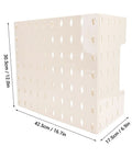 Gas Water Heater Shielding Cover With Pegboard Wall Mount Heavy Duty Pipe Protection, showing dimensions and rectangular design
