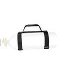 Adjustable Scuba Tank Carrier with cushioned handle and fully adjustable straps shown securing an air cylinder.